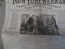 April 1879 New York Weekly Newspaper Street and Smith Literary picture