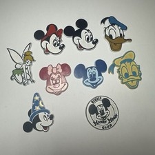 9 Vtg 1960's-80's +1 WALT DISNEY Rubber Fridge Magnets Mickey Minnie Donald Tink picture