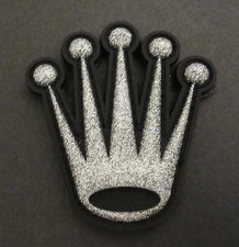 AUTHENTIC FEAR TOMORROW SILVER SPARKLE ROLEX CROWN PVC PATCH NOT WRMFZY FOG QILO picture