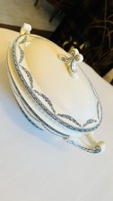 Antique “TerreDe Far” Ironstone Alexandra Tureen Blue & White picture