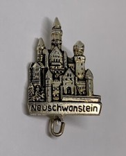 Vtg Schloss Neuschwanstein Castle Germany Bavarian Oktoberfest Lapel Pin (214) picture