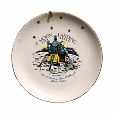 Salisbury Apollo 11 Moon Landing Bone China Collector Plate England Round Space picture