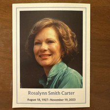 Rosalynn Carter Memorial Card  picture