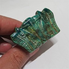 Egyptian ring, green ceramic jewelry, Ancient Egyptian style, souvenir gift. picture