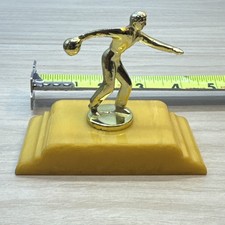 Vintage 1940s Bowling Trophy Butterscotch Bakelite Base Art Deco Jenkins MD picture