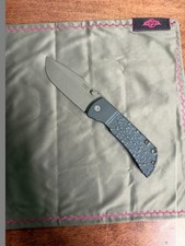 McNees Knives PM MAC2 3.5 Frame Lock Knife Atomic Jigged Ti Blue (3.5