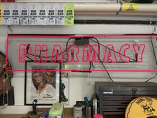 Neon Pharmacy Sign 90’s 70 Inches Wide By 18 Inches High Great Condition Indoor picture