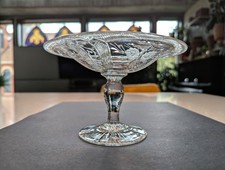 Antique Pairpoint Richmond Cut Crystal Tazza Compote Small Circa 1910 Pedestal picture