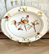 Antique Oval Vegetable Bowl in“ The Gay Macaw” Pattern, W.H. Grindley, England picture