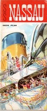 1960 Incres Line NASSAU Cruise Brochure w/ Interiors & Deck Plans - ex-MONGOLIA picture