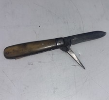 Antique Cattaraugus Cutlery Co 21480 Barehead Jack Knife White Fiberloid picture