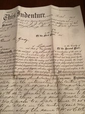 1883 Handwritten Deed Michael J Reynolds Brooklyn NY Daniel R Gowdy Lakewood NJ picture