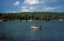 Resort Community of Blodgett Landing from Cressey Point ~ Lake Sunapee NH 1950s picture