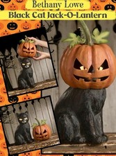 Bethany Lowe Halloween BLACK CAT JACK-O-LANTERN 2-1 Design #TJ1327 NEW picture
