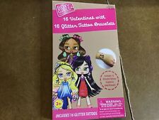 Lot of 2 Boxy Girls 16ct Valentines With Glitter Tattoo Bracelet picture