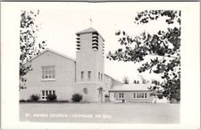 Vintage KENMARE, North Dakota RPPC Real Photo Postcard ST. AGNES CHURCH Unused picture