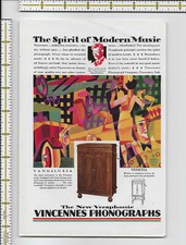Vincennes Phonographs Veraphonic Vandalusia Venetia 1927 magazine print ad  picture