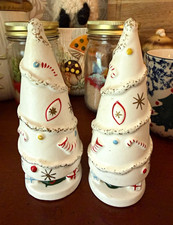 Vtg Napco Japan Xmas Tree salt and pepper shakers RARE picture