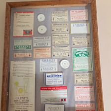 Vintage Gaunt's Drug Store Framed Apothecary Label Display picture