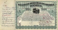 St. Louis Merchants Bridge Terminal Railway Co. - Stock Certificate - Railroad S picture