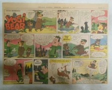 Yogi Bear Sunday Page by Hanna-Barbera from 8/6/1961 Size: 11 x 15 inches picture
