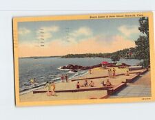 Postcard Beach Scene at Belle Island Norwalk Connecticut USA picture