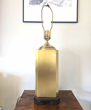 Vintage Wildwood Brass Table Lamp Hollywood Regency Chinoiserie Asian Modern picture