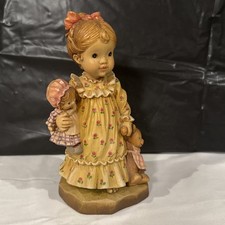 Anri Sarah Kay 7” Nightie Night #165/4000 Bedtime Girl W/Teddy Bear & Doll picture