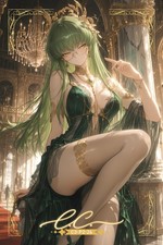C.C. Waifu Card Anime Girl Fanart Card Oversized Board A5 With NFC Chip picture