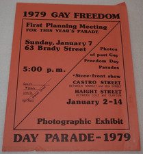 1979 Gay Freedom Day Parade San Francisco 1st Planning Meeting Original Flyer picture
