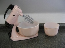 Vtg Sunbeam PINK Mixmaster 12 with pink bowls Glasbake 20 & 19  HTF 1950-60s MCM picture