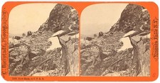 CALIFORNIA STEREOVIEW - CPRR - Snow Sheds - Charles Bierstadt 1880s picture