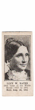VERY RARE Lucy W. Hayes, ca. 1930 (W589) President and Wives Strip Card picture