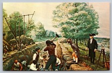 George Washington Potomac River Canal 1785 Diorama Hagley Museum Postcard picture
