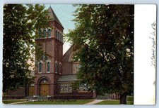 c1906 Red Bank New Jersey Postcard First Baptist Church Building Entrance Posted picture