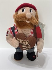 Gemmy Valentines Day Shuffle Lumberjack 12” Plush Plays “Honey I’m Good” picture