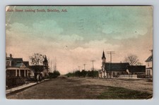 Brinkley, AR-Arkansas, Main Street Looking South Church Vintage c1909 Postcard picture