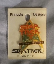 Vintage Star Trek IV The Final Frontier 1985 P.P.C. Hat or Lapel Pin New picture
