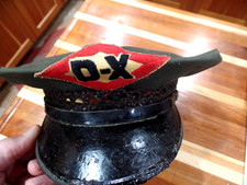 VINTAGE D-X PETROLIUM GAS OIL SERVICE STATION ATTENDANT HAT CAP WITH BLACK VISOR picture