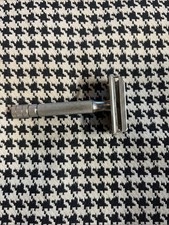 VTG 1954 Gillette Regus Double Edge Razor Shave Silver Tone Made in the USA Z1 picture