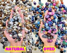 Tumbled Small Agate Crystals Dyed or Natural  Colorful Bulk Stone Tumbles Mix picture