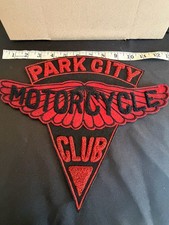 Vintage 1940-1950s  Park City  Motorcycle Club Chain Stitch Patch picture