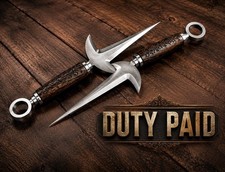 Naruto Namikaze Minato's Kunai With Engraved Rose Wood Handle Remake picture