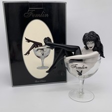 Playboy 2002 Femling In Champagne Glass Figurine In Box picture