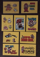 1989 Topps Nintendo Super Mario Bros., 9 Sticker Cards Unpeeled NEAR MINT picture