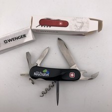 Wenger Evolution 10.P2 Folding Folder Black Swiss Army Knife.  Ville de Neuchâel picture
