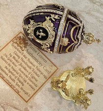 Amethyst Egg Faberge Egg Ornament  Fabergé   Handpainted egg Swarovski 24k Gold picture