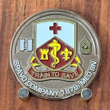 Bravo Company 187th Medical Battalion Challenge Coin  W#31 picture