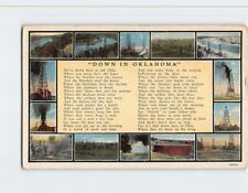 Postcard Scenes & Poem Down in Oklahoma picture