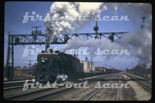 R DUPLICATE SLIDE - Illinois Central IC 1454 STEAM Action w/ Freight picture